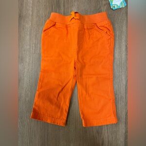 NWT Orange pants size 12 months 100%‎ cotton